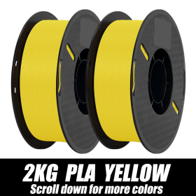 PLA 3D Printer Filament Yellow 1.75MM Dimensional Accuracy+/-0.03mm No-Tangling Strong Bonding 1KG-12KG 3D Printer Materials