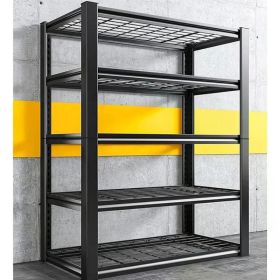 Garage Shelving, 72" Garage Storage Shelves Heavy Duty Shelving Units and Storage Loads 2000LBS,Adjustable 5 Tier Metal Shelving