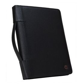 The Executive Faux Leather Binder Padfolio  with removeable 1" Ring- Black