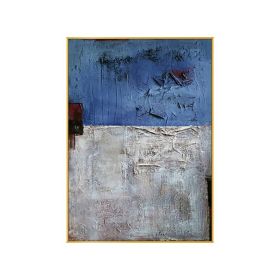 Nordic Minimalist Style Picture Imagine Blue Gray Canvas Painting Poster Abstract Handmade Prop Wall Art for Living Room Decor