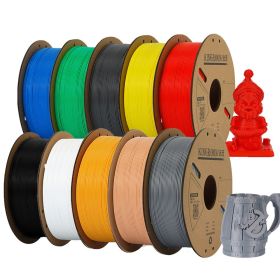 KINGROON PLA Filament 1.75mm 3D Printer Filament 5/10Rolls 3D Printing Plastic Material 100% No Bubble for FDM 3D Printer MIX