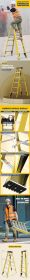 Fibreglass Step Ladder 6-foot 300lbs yellow